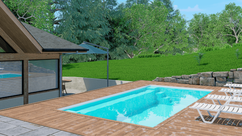 PISCINE AVEC BANQUETTE