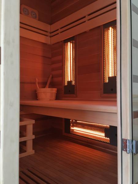 Cabine Sauna d'intérieur - 4 Personnes - HYBRID COMBI by HOLL'S - LE VAL