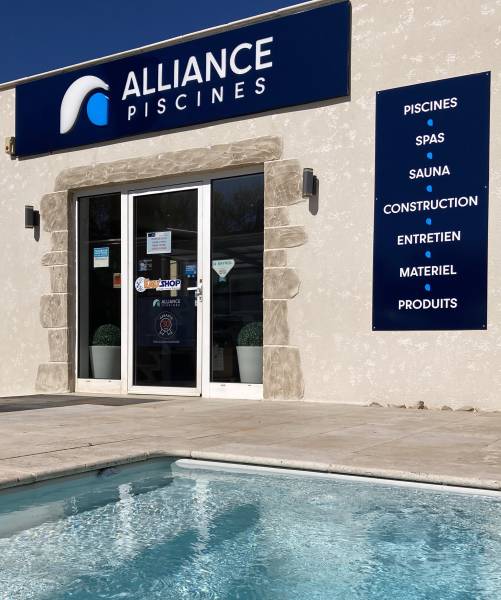 ENSEIGNE AGENCE ALLIANCE PISCINES BRIGNOLES