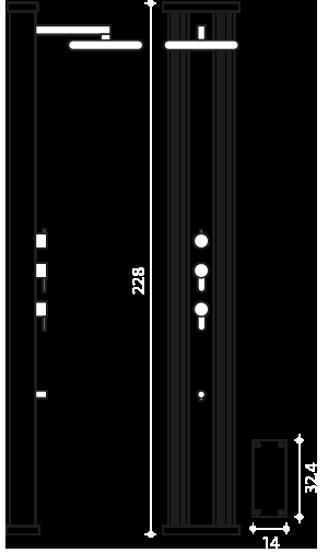 DOUCHE DADA STRAIGHT BOIS/ALUMINIUM 40L BRIGNOLES
