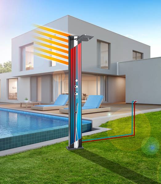 DOUCHE DADA STRAIGHT BOIS/ALUMINIUM 40L BRIGNOLES