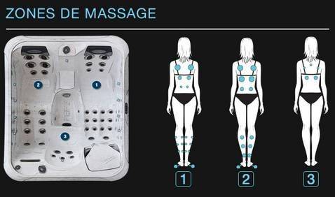 Spa 3 Places - 43 Jets - Gamme TONIC 5 by PEIPS - CABASSE