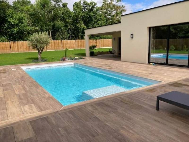 GALAXITE 6.60 Piscine coque polyester rectangulaire à fond plat Gonfaron