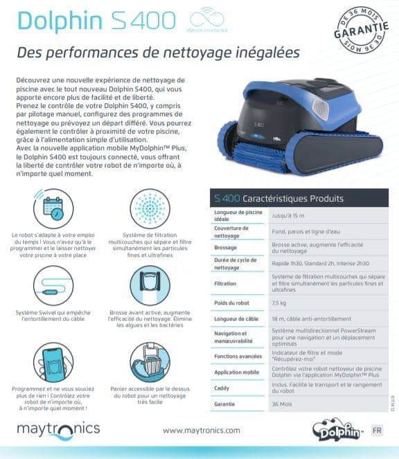 NOUVEAU : ROBOT DOLPHIN S 400 MAYRONICS BRIGNOLES